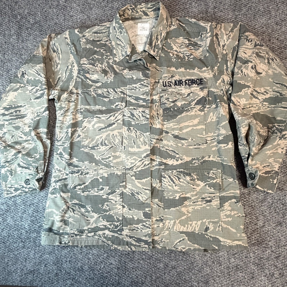 US Air Force Women's ABU Camouflage Utility Jacket Size 12R Digital Tiger